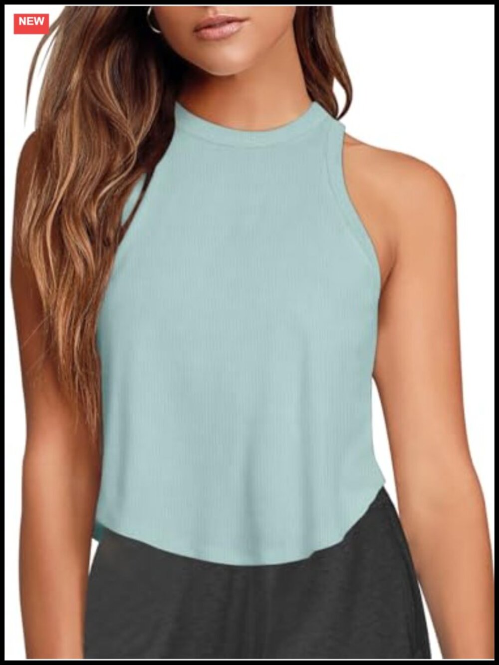Womens Crop Tank Top Sleeveless Workout Muscle Tank Loose Fit Modal Spandex